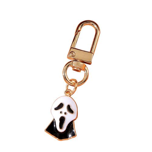 Fecho de chave de liga de zinco, banhado, Design de Halloween & multifuncional & Vario tipos a sua escolha & esmalte, dourado, Product package size 5X4X1CM, vendido por PC