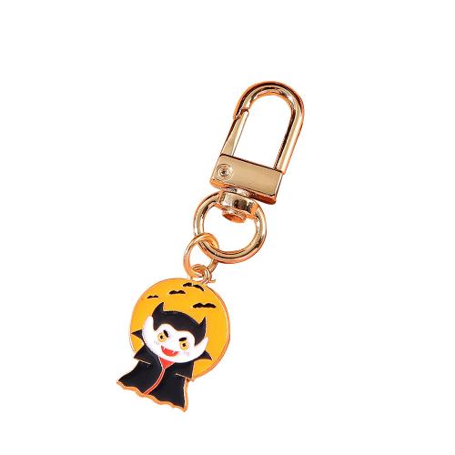 Tibetan Style Key Clasp, Halloween Design & multifunctional & different styles for choice & enamel, golden, Product package size 4X4X1CM, Sold By PC