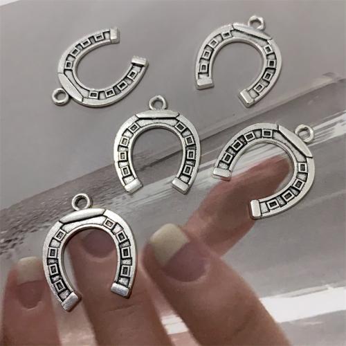 Tibetan Style Pendants, Horseshoes, antique silver color plated, DIY, 100PCs/Bag, Sold By Bag