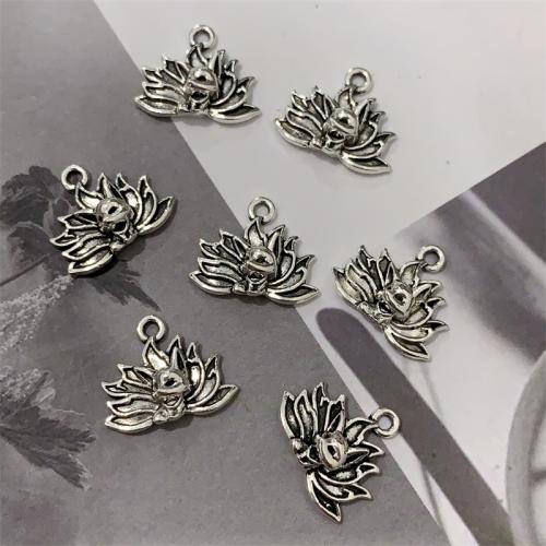 Tibetan Style Animal Pendants, Fox, antique silver color plated, DIY, 18x15mm, 100PCs/Bag, Sold By Bag