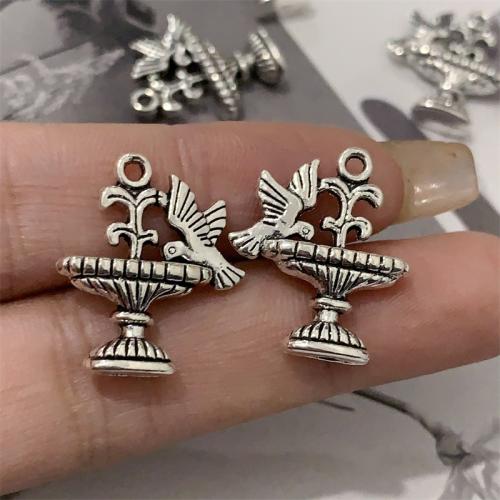 Tibetan Style Pendants, antique silver color plated, DIY, 18x21mm, 100PCs/Bag, Sold By Bag