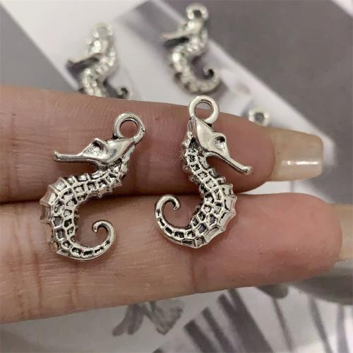 Tibetan Style Animal Pendants, Seahorse, antique silver color plated, DIY, 14x22mm, 100PCs/Bag, Sold By Bag