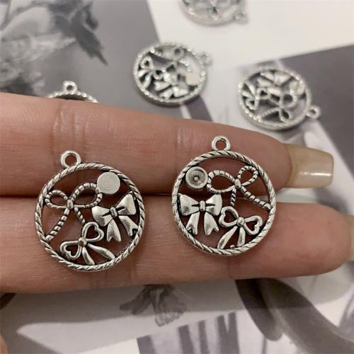 Tibetan Style Animal Pendants, Butterfly, antique silver color plated, DIY, 19x22mm, 100PCs/Bag, Sold By Bag