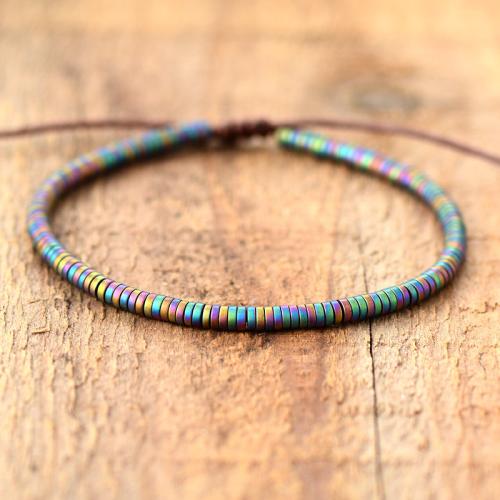 aleación de zinc Pulsera, con Cuero de PU, hecho a mano, Estilo bohemio & unisexo, más colores para la opción, longitud:aproximado 6-10 Inch, Vendido por UD