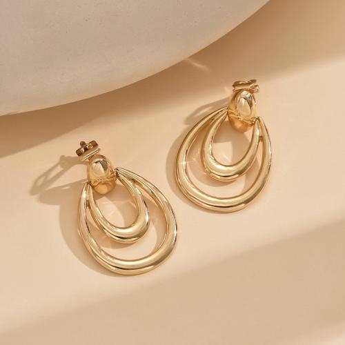 Tibetan Style Earring Clip, fashion jewelry & different styles for choice & for woman, golden, 25x36mm, Sold By Pair