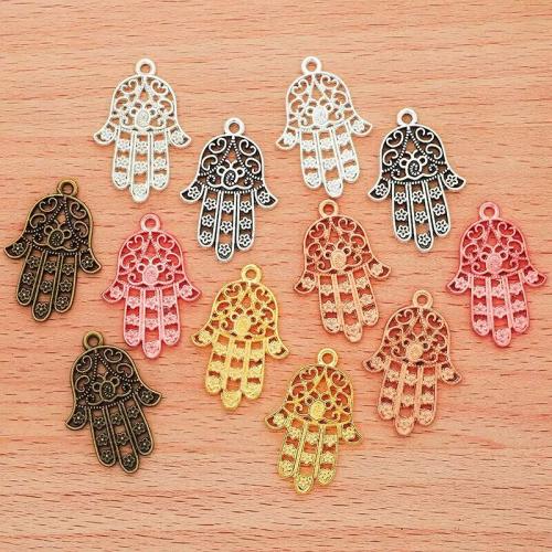 Tibetan Style Hand Pendants, plated, DIY, more colors for choice, 30x20mm, 100PCs/Bag, Sold By Bag