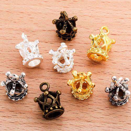 Tibetan Style Crown Pendants, plated, DIY, more colors for choice, 17x13mm, 100PCs/Bag, Sold By Bag