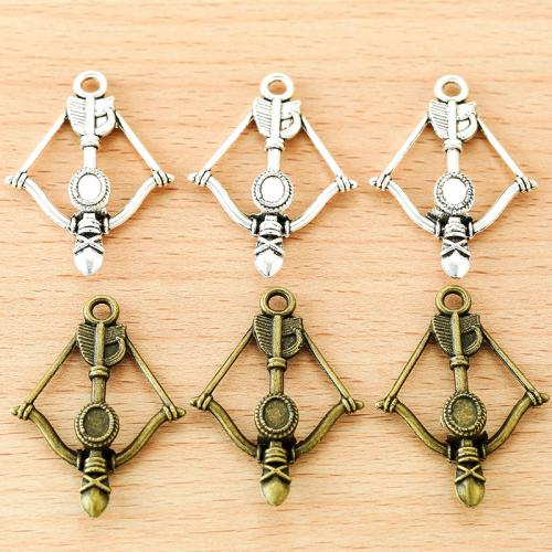 Tibetan Style Pendants, Arrow, plated, DIY, more colors for choice, 35x24mm, 100PCs/Bag, Sold By Bag