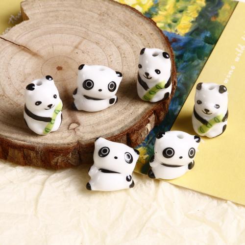 Abalorios de Porcelana, Oso Panda, Bricolaje & diferentes patrones para la opción, más colores para la opción, 100PCs/Bolsa, Vendido por Bolsa