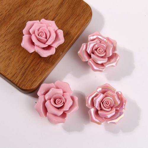 Porzellan Schmuckperlen, Blume, DIY, keine, 37mm, 100PCs/Tasche, verkauft von Tasche