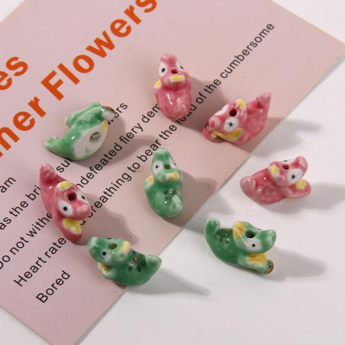 Porcelain Jewelry Beads, Monster, DIY, more colors for choice, 23x16mm, 100PCs/Bag, Sold By Bag