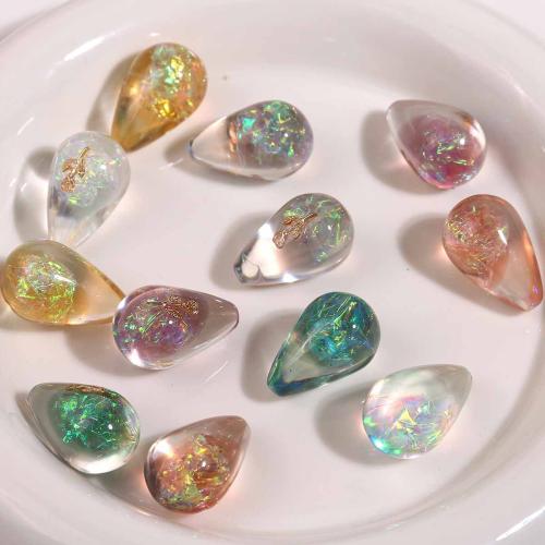 Hair Accessories DIY Findings, Resin, Teardrop, more colors for choice, 16x24mm, Sold By PC