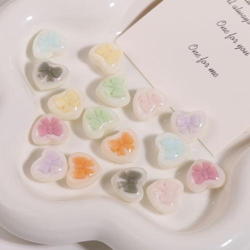 Resin Jewelry Beads, Heart, DIY, more colors for choice, 14x16mm, Sold By PC