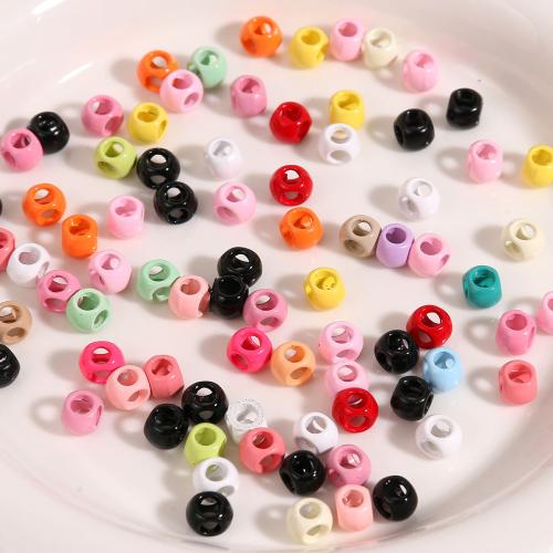 Tibetan Style Jewelry Beads, stoving varnish, DIY, more colors for choice, nickel, lead & cadmium free, 5x5x7mm, 100PCs/Bag, Sold By Bag