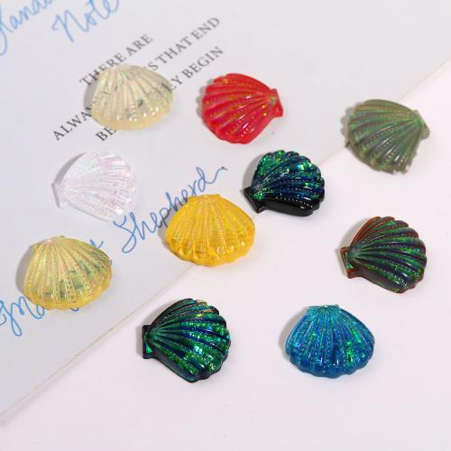 Mode Harpiks Cabochoner, Resin, Shell, du kan DIY, flere farver til valg, 21x22mm, Solgt af PC