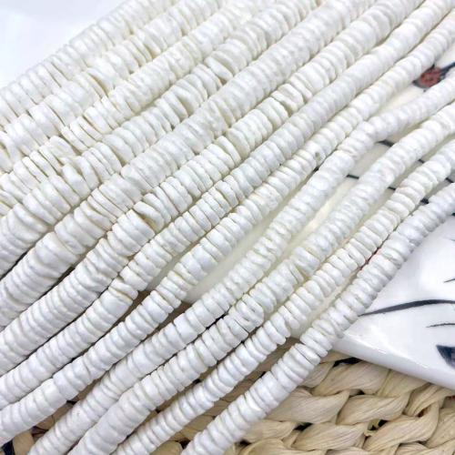 Spacer Beads Jewelry, Shell, DIY, white, 8mm, Approx 60PCs/Strand, Sold By Strand