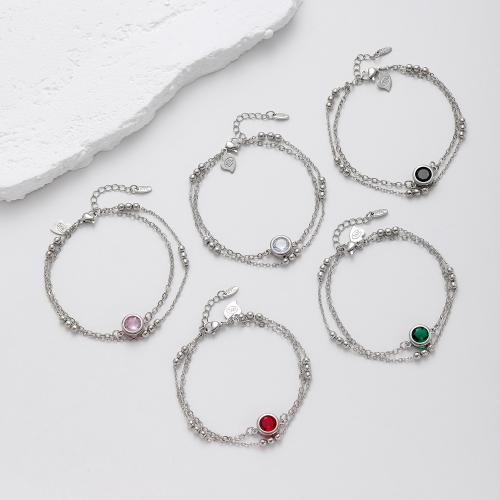 Bracelet cubique en laiton zircon pavent, Placage, pavé de micro zircon & pour femme, plus de couleurs à choisir, Vendu par PC