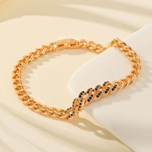 Cubic Zirconia Micro Pave Brass Bracelet, plated, micro pave cubic zirconia & for woman, more colors for choice, Sold By PC