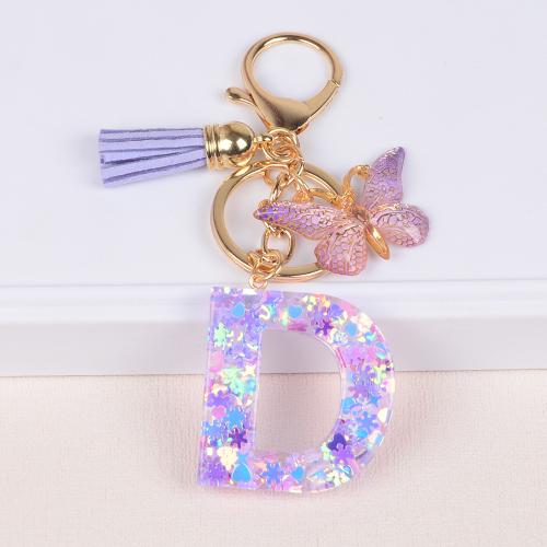 Tibetan Style Key Clasp, with Sequins & Resin, epoxy gel, multifunctional & different styles for choice, golden, Product package size 6X6X1.2CM, Sold By PC