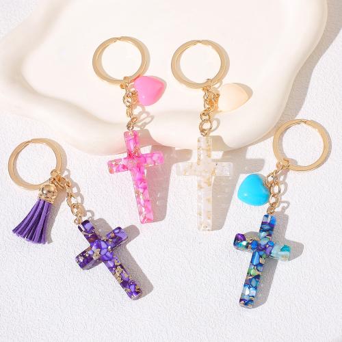 Tibetan Style Key Clasp, with Resin, epoxy gel, multifunctional, more colors for choice, Sold By PC