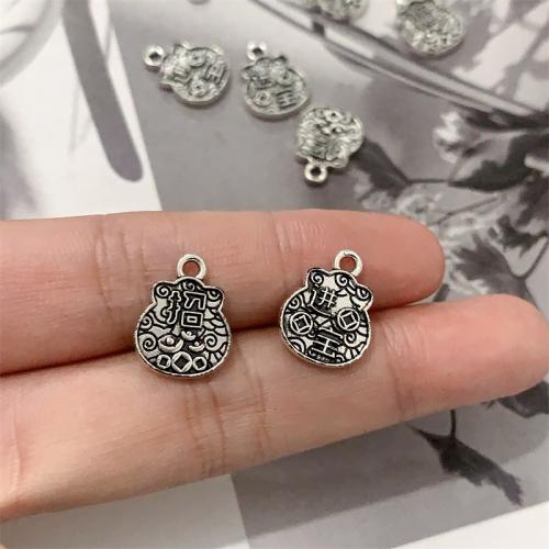 Tibetan Style Pendants, antique silver color plated, DIY, 12x15mm, 100PCs/Bag, Sold By Bag