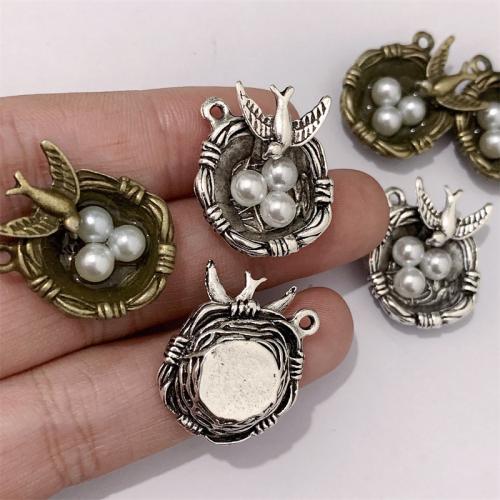 Tibetan Style Pendants, Bird Nest, plated, DIY, more colors for choice, 23x19mm, 100PCs/Bag, Sold By Bag