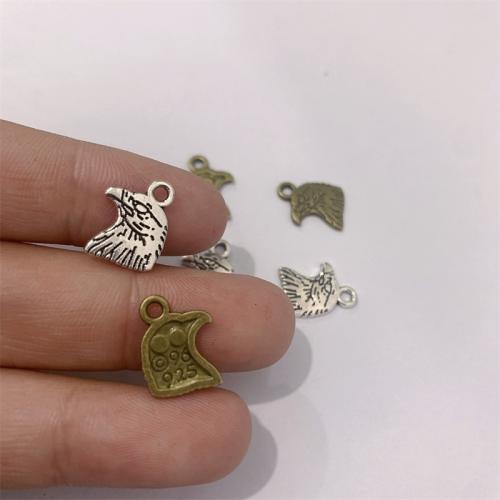 Tibetan Style Animal Pendants, Eagle, plated, DIY, more colors for choice, 10x13mm, 100PCs/Bag, Sold By Bag