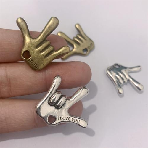 Zinc Alloy Hand Pendants plated DIY Sold By Bag