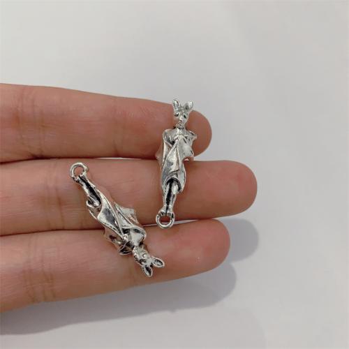 Tibetan Style Animal Pendants, Bat, antique silver color plated, DIY, 9x30x6mm, 100PCs/Bag, Sold By Bag