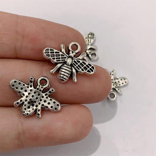 Tibetan Style Animal Pendants, Bee, antique silver color plated, DIY, 18x14mm, 100PCs/Bag, Sold By Bag