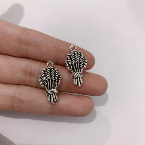 Tibetan Style Pendants, Wheat, antique silver color plated, DIY, 13x24mm, 100PCs/Bag, Sold By Bag