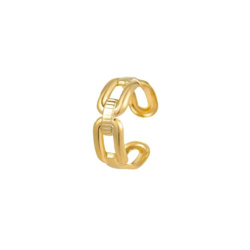 Anillo de dedo de acero inoxidable, acero inoxidable 304, 18K chapado en oro, Joyería & para mujer, dorado, Vendido por UD