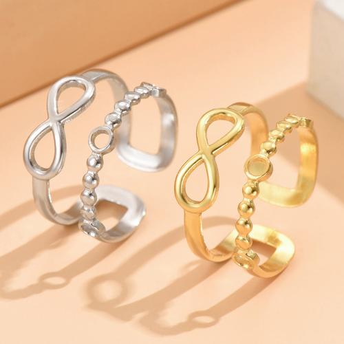 Stainless Steel Finger Ring, 304 Stainless Steel, fashion jewelry & for woman, more colors for choice, US Ring Size:7, Sold By PC