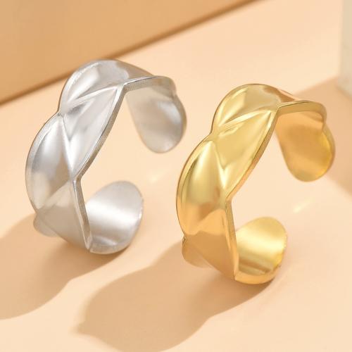 Stainless Steel Finger Ring, 304 Stainless Steel, fashion jewelry & for woman, more colors for choice, US Ring Size:7, Sold By PC