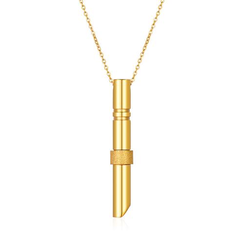 Collier de bijoux en acier inoxydable, Acier inoxydable 304, avec 6cm chaînes de rallonge, bijoux de mode & pour femme, plus de couleurs à choisir, 8x60mm, Longueur:Environ 43 cm, Vendu par PC