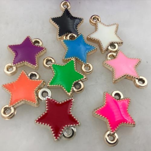 Copper Coated Plastic Connector, Star, DIY & enamel, more colors for choice, 20.50x16x3mm, 100PCs/Bag, Sold By Bag