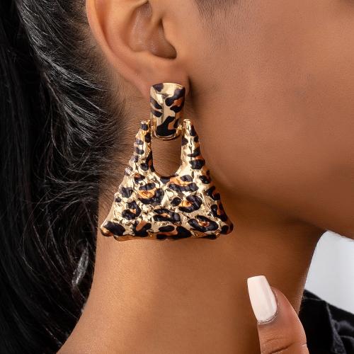 Tibetan Style Stud Earring, plated, for woman, gold, Sold By Pair