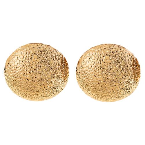 Tibetan Style Stud Earring, plated, for woman, gold, Sold By Pair