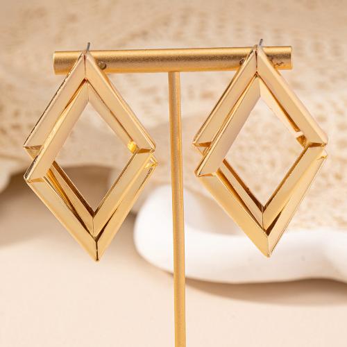 Tibetan Style Stud Earring, plated, for woman, gold, Sold By Pair