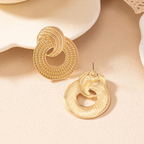 Tibetan Style Stud Earring, plated, for woman, gold, Sold By Pair