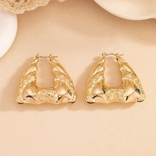 Tibetan Style Drop Earrings, plated, for woman, gold, Sold By Pair