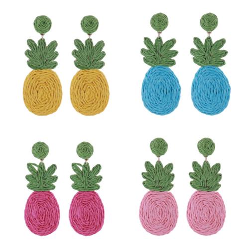 Boucle d'oreille dormeuse en alliage de zinc, avec Rafidah+Grass, Style bohème & pour femme, plus de couleurs à choisir, Vendu par paire