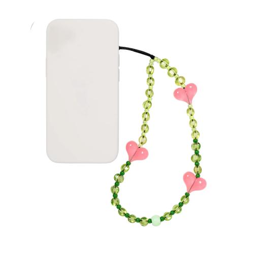 Mobile Phone Lanyard, Wax Cord, with Acrylic, multifunctional, more colors for choice, Girth size: 32cm+5cm lanyard, Sold By PC