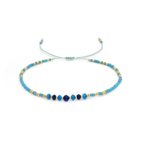 Fashion Create Wax Cord Bracelets, with Seedbead & Lapis Lazuli & ​Amazonite​, different styles for choice & for woman, more colors for choice, Sold By PC