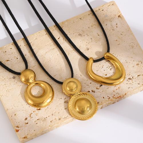 Stainless Steel Sweater Chain Necklace, 304 Stainless Steel, 18K gold plated, fashion jewelry & different styles for choice & for woman, golden, Length:Approx 150 cm, Sold By PC