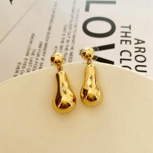 Pendientes de Perno en Latón, metal, 18K chapado en oro, Joyería & para mujer, dorado, 34x12mm, Vendido por Par