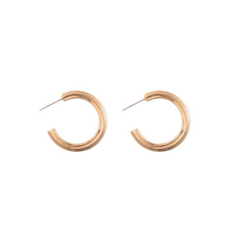 Brass Stud Earring, 18K gold plated, fashion jewelry & for woman, golden, 28x28mm, Sold By Pair