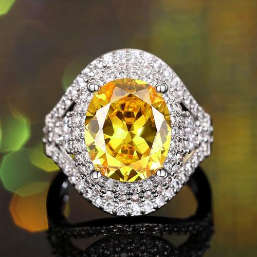 Cubic Zirconia Micro Pave Brass Ring, different size for choice & micro pave cubic zirconia & for woman, Sold By PC