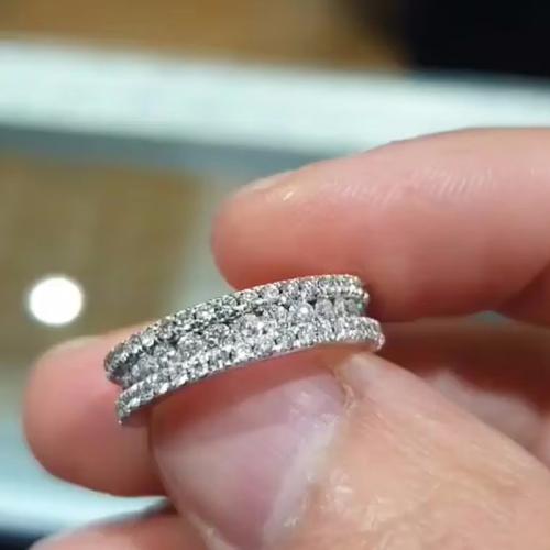 Kubische Zro2-Micro Pave Messingring, Messing, verschiedene Größen vorhanden & Micro pave Zirkonia & für Frau, verkauft von PC