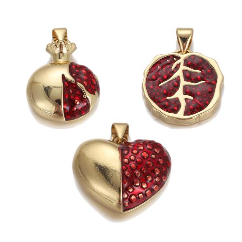 Brass Jewelry Pendants, gold color plated, Different Shape for Choice & DIY & enamel, more colors for choice, nickel, lead & cadmium free, Sold By PC